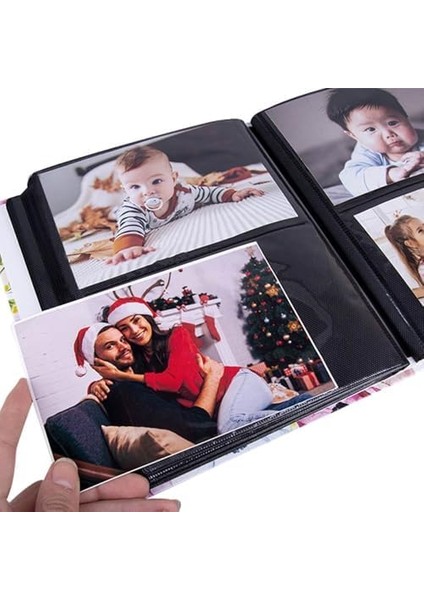 RS306 Fotoğraf Albümü 10X15CM 200 Fotoğraf Kapasiteli Çiçekler Desenli Lüks Albüm