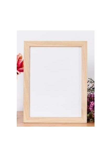 Resim Çercevesi, Masif Çerçeve,doğal Ahsap Rengi ile Fotograf, Resim Kolajları, Duvar Galerisi Dekoru Cercevesi (15X25)