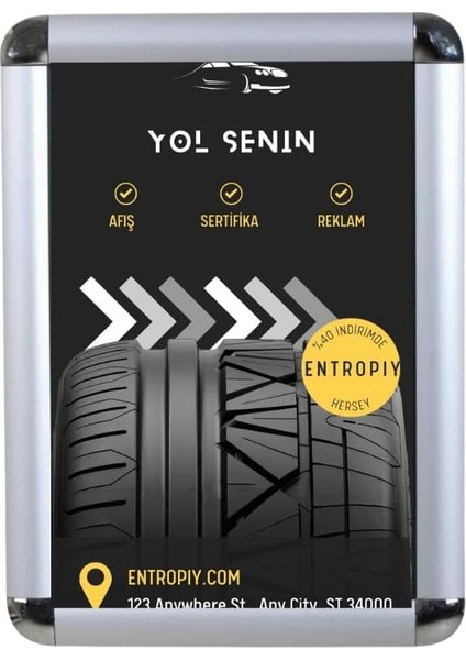 Açılır Kapanır A4 Belge Çerçevesi, Duvar Asılabilir, Sertifikalı, Reklam (10)