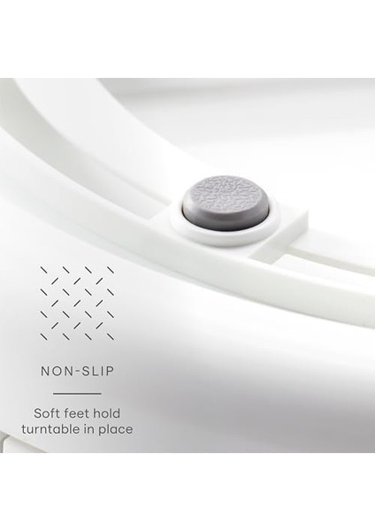 Sinksuite Lavabo Altı Döner Tabla, Ayarlanabilir Bölücüler, Mutfak Dolabı Veya Banyo Saklama Için Lazy Susan Düzenleyici