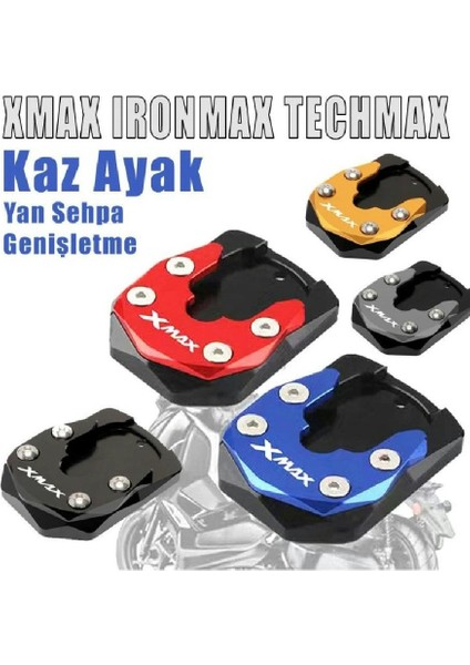 Xmax Ironmax Techmax 250/300 2018-2025 Yan Sehpa Genişletme Kaz Ayak Mavi Renk