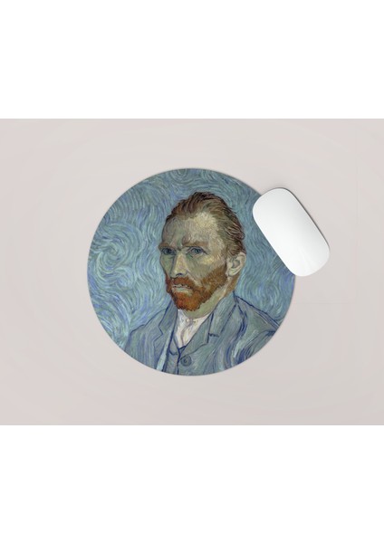 Vincent Van Gogh Yuvarlak Mousepad - 20CM - Mousepad