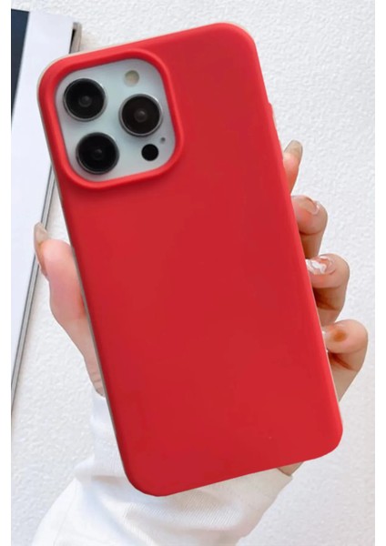 I Phone 14 Pro Kadife Iç Dokulu Silikon Kılıf