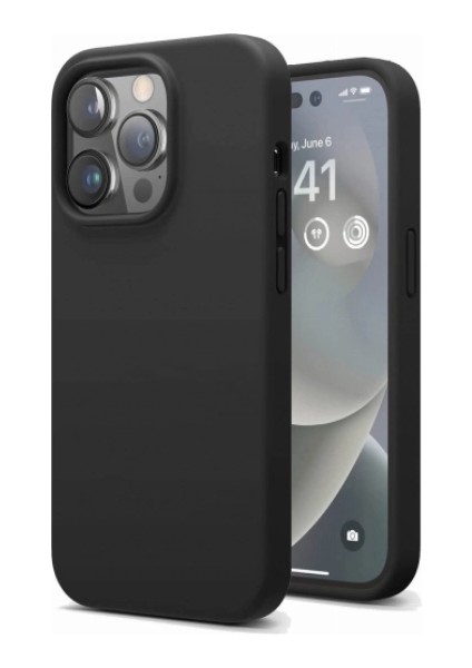 I Phone 14 Pro Kadife Iç Dokulu Silikon Kılıf