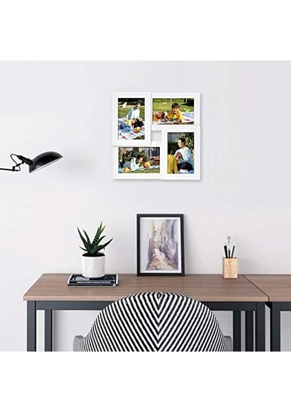 4 Fotoğraf Için Resim Çerçevesi Kolajı, 10 x 15 cm RPF25WT