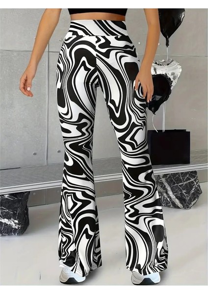 Grip&hug Kadın Yüksek Bel Zebra Desenli Tayt