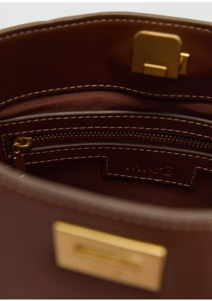 Metalik Detaylı Mini Shopper Çanta