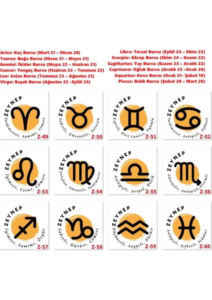 Kişiye Özel Burçlu Yastık Kılıfları, Burç Tasarımlı Hediyelik Z2 Serisi fiyatları