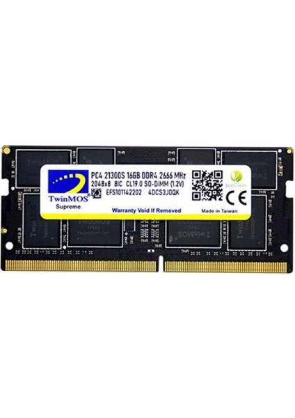 Twınmos 16GB Ddr4 2666MHZ Notebook Ram MDD416GB2666N