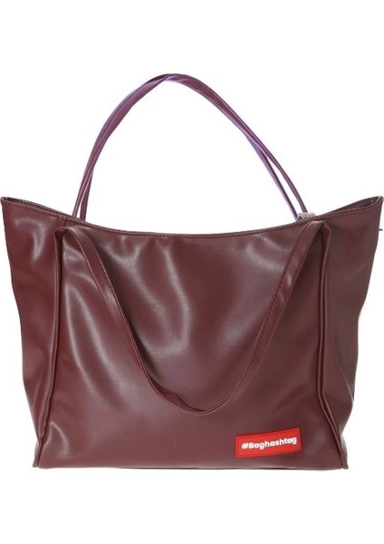 Baghashtag Bordo Soft Deri Fermuarlı Çanta