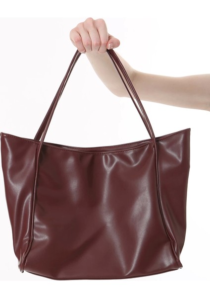 Baghashtag Bordo Soft Deri Fermuarlı Çanta