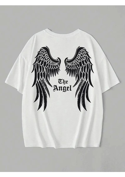 Grip&hug Baskılı Oversize Bisiklet Yaka T-Shirt - Beyaz modelleri