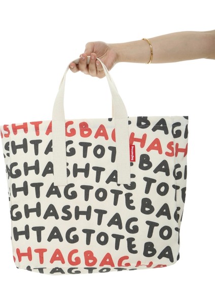 Baghashtag Totebaghashtag Baskılı Bez Çanta