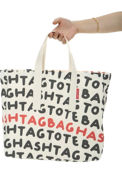 Baghashtag Totebaghashtag Baskılı Bez Çanta