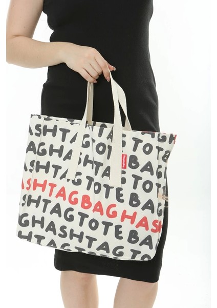 Baghashtag Totebaghashtag Baskılı Bez Çanta