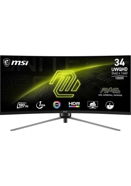 Msı 34 Va Mag 345CQR 1ms 180HZ Hdmı-Dp Kavıslı Gamıng Monitör 3440X1440