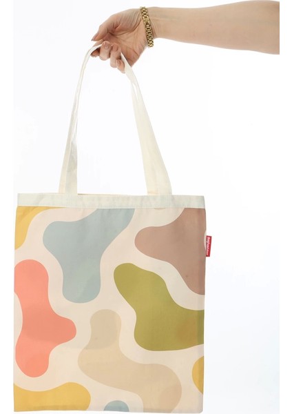 Baghashtag Pastel Renkler Baskılı Bez Çanta