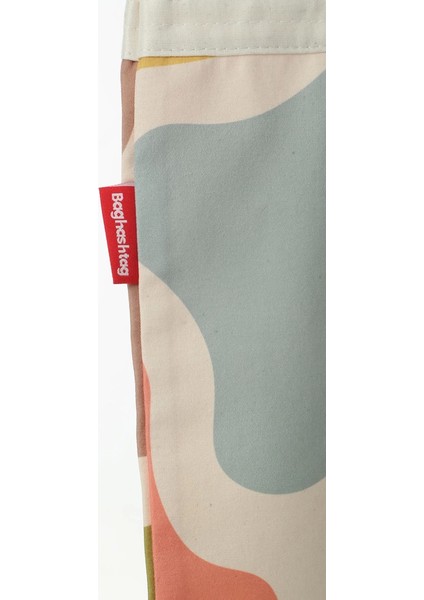 Baghashtag Pastel Renkler Baskılı Bez Çanta