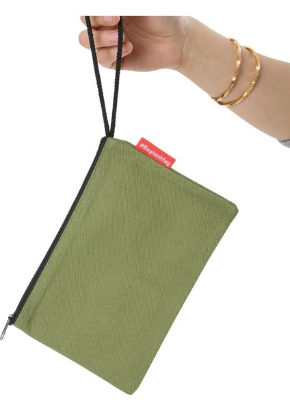 Baghashtag Yeşil Clutch Bez Çanta