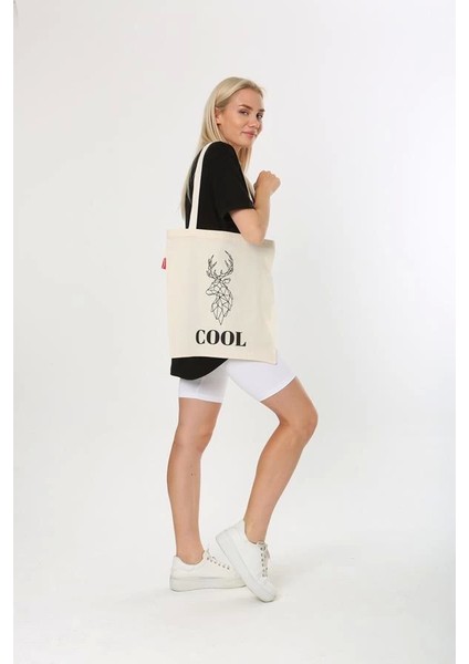 Baghashtag Cool Geyik Baskılı Bez Çanta