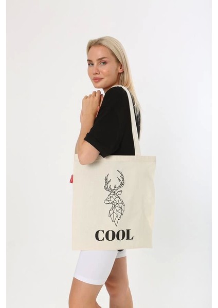 Baghashtag Cool Geyik Baskılı Bez Çanta