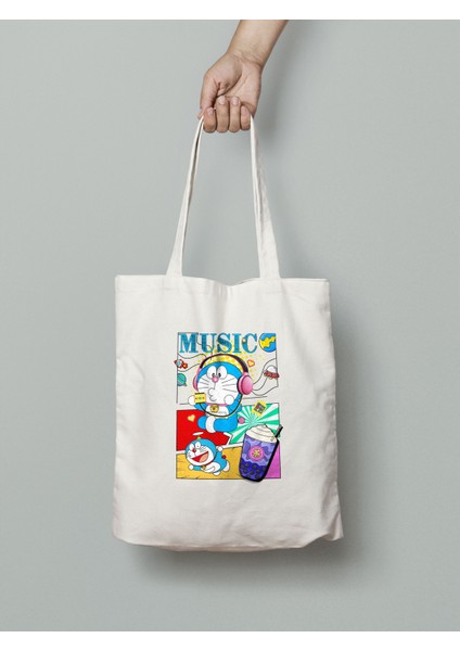 Doraemon Bez Çanta 35X40CM - Anime Çanta - Tote Bag - Sevimli Çanta