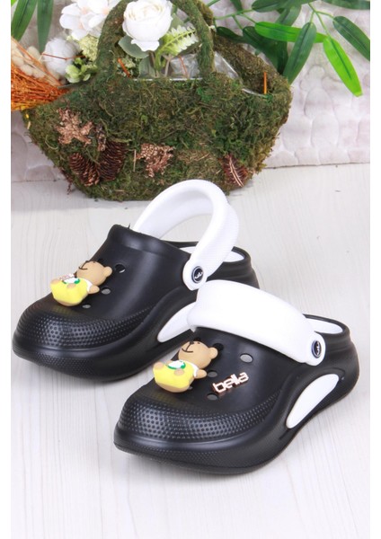 E468 Bella Siyah Beyaz Eva Malzeme Sabo Doktor Medikal Aşçı Günlük Burnu Kapalı Terlik fırsatları