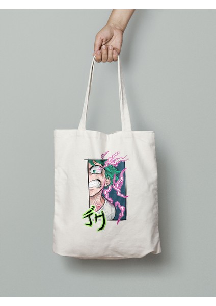 My Hero Academi Izuki Midoriya Bez Çanta 35X40CM - Anime Çanta - Tote Bag