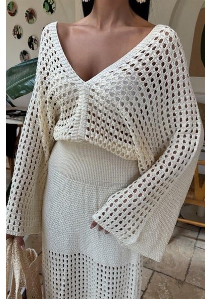 Grip&hug Yarasa Kollu Ajurlu Triko Elbise 2836
