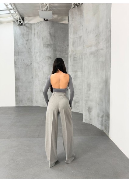 Grip&hug Sante Çi̇zgi̇li̇ Bel Kuşakli Palazzo Pantolon