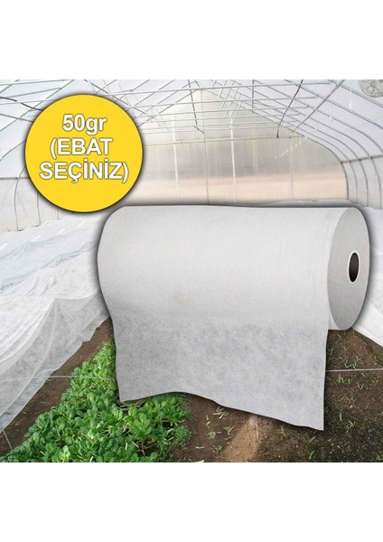 12,8X10 Metre 50GR Agril Isı Don Örtüsü, Zirai Don Kırağı Örtü Karpuz Çilek Örtüsü, Sera Toprak Örtüsü Elyaf