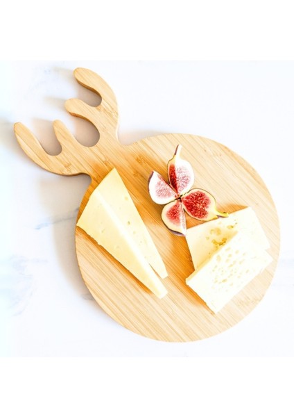 Bambu Geyik Temalı Mutfak Sunumluk Kesim Tahtası 38 x 26 x 1,5 cm fiyatları