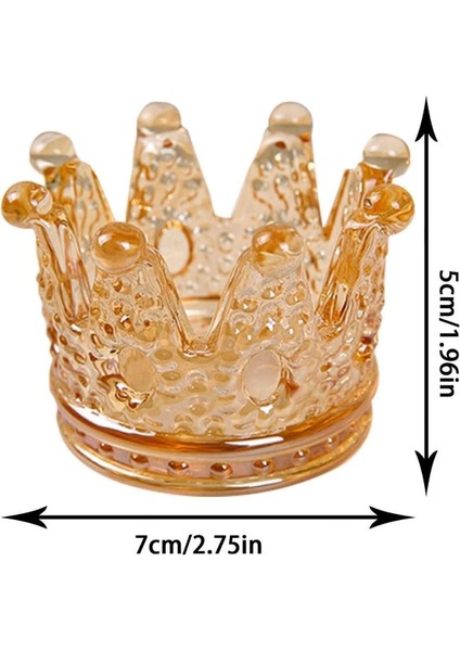 ® Kral Tacı Model Mini Mumluk,küllük,lokumluk Çok Amaçlı Şeffaf Bronz Cam Kase indirimleri