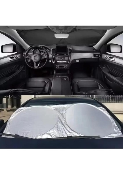 150X70 cm Katlanır Araba Güneşliği Gümüş Ön Cam Güneşlik Tüm Araçlara Uygun Oto Güneşlikleri Çantalı modelleri
