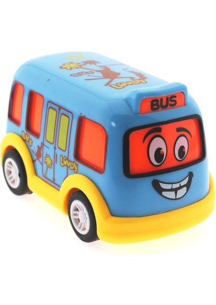 Çek Bırak Mini Sevimli Mavi Otobüs