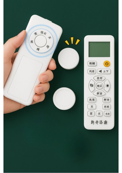 Mıknatıslı Kumanda & Telefon Tutucu | Çok Amaçlı Duvar Askısı - 2'li Set