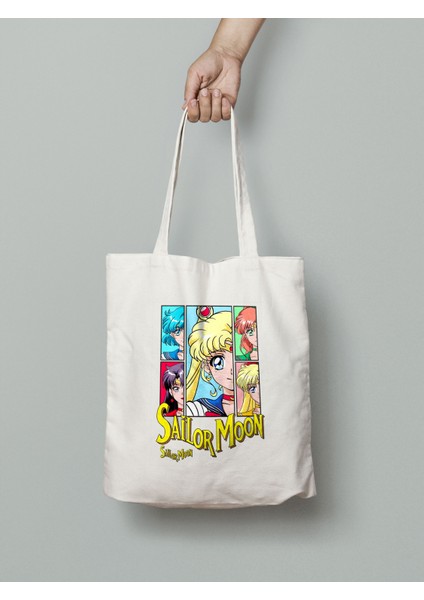 Sailor Moon Bez Çanta 35X40CM - Anime Çanta - Tote Bag