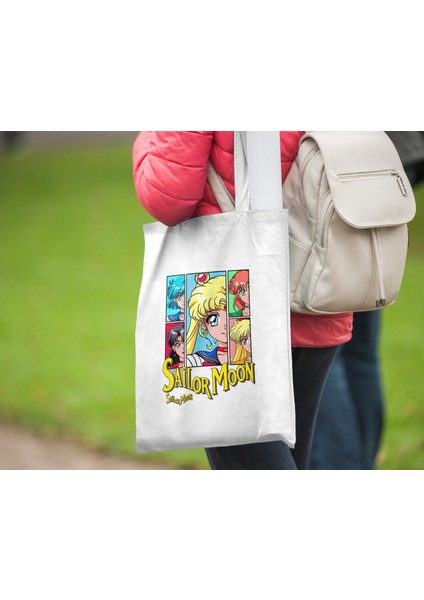 Sailor Moon Bez Çanta 35X40CM - Anime Çanta - Tote Bag fiyatları