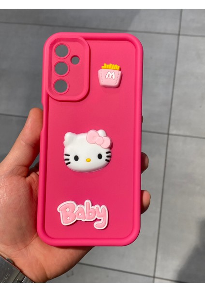 Samsung Galaxy A14 Uyumlu Hello Kitty Figürlü Koruyucu Silikon Kılıf