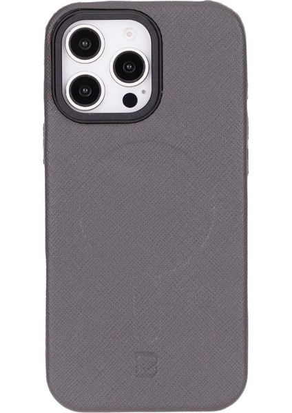 Lexora iPhone 16 Pro Max Deri Kılıf - Gri