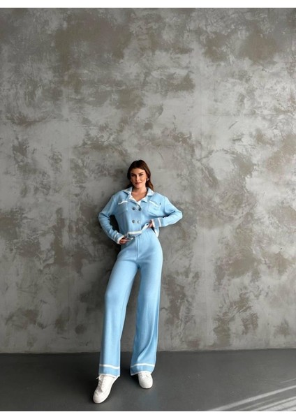 Grip&hug Şerit Detaylı Hırka Pantolon Ikili Takım