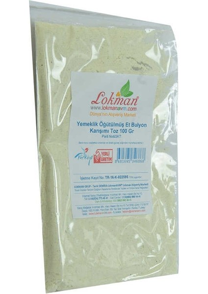 Et Bulyon Toz Yemeklik Öğütülmüş Karışım 100 gr Paket modelleri