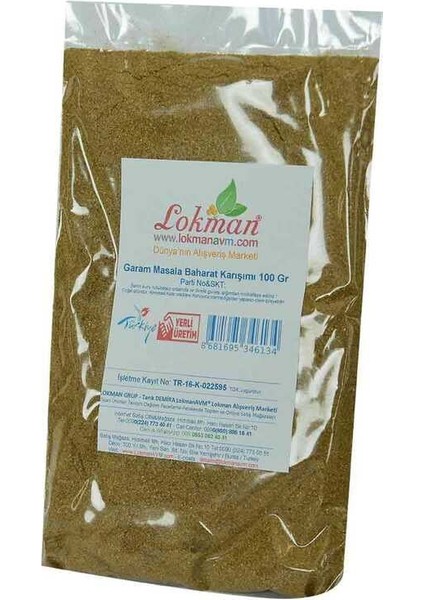 Garam Masala Baharat Karışımı 100 gr Paket