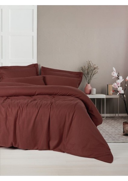 Çift Kişilik Nevresim Takımı Tensel Craft Bordo