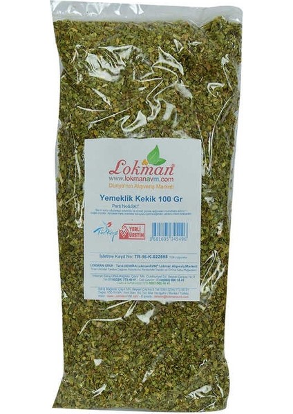 Kekik Doğal Yemeklik 100 gr Paket fiyatları
