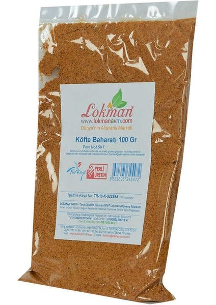Köfte Baharatı Saf Baharat Karışımı 100 gr Paket