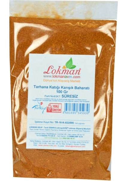 Tarhana Katığı Karışık Baharatı 100 gr Paket
