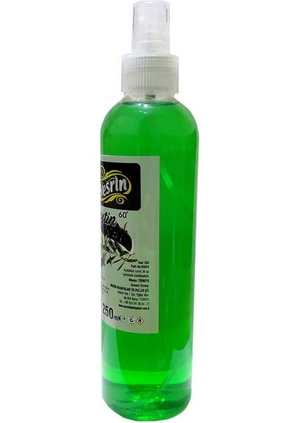 Zeytin Kolonyası 60 Derece Pet Şişe Sprey 250 ml