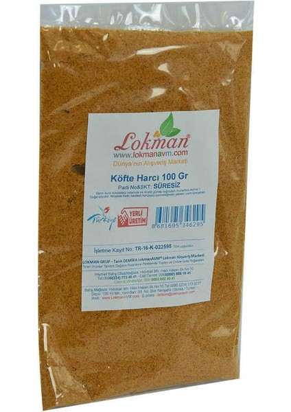 Köfte Harcı Baharat Karışımı 100 gr Paket