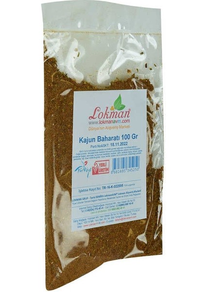 Kajun Baharatı 100 gr Paket